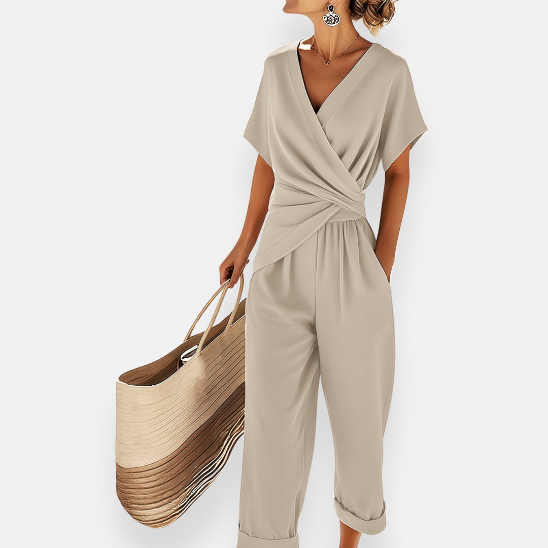 Iona | Elegante Dames Set met Kruismotief en V-hals voor Lente 2
