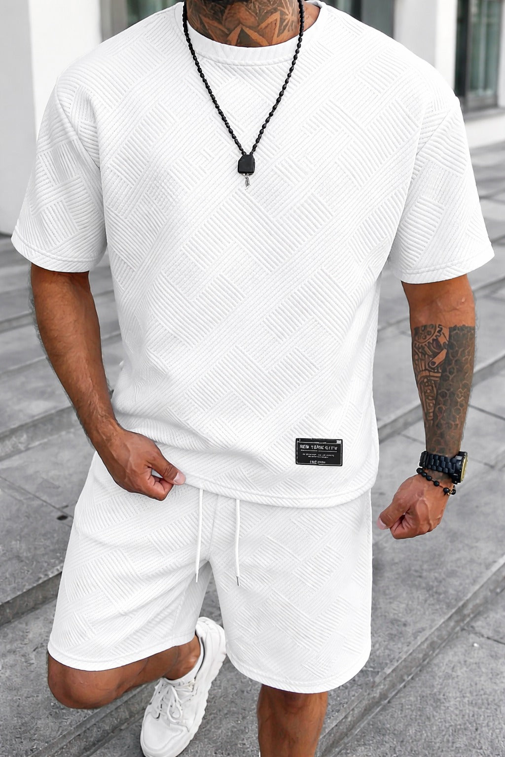 Luca | Zomerset met Oversized T-shirt en Sportieve Shorts voor Mannen 8