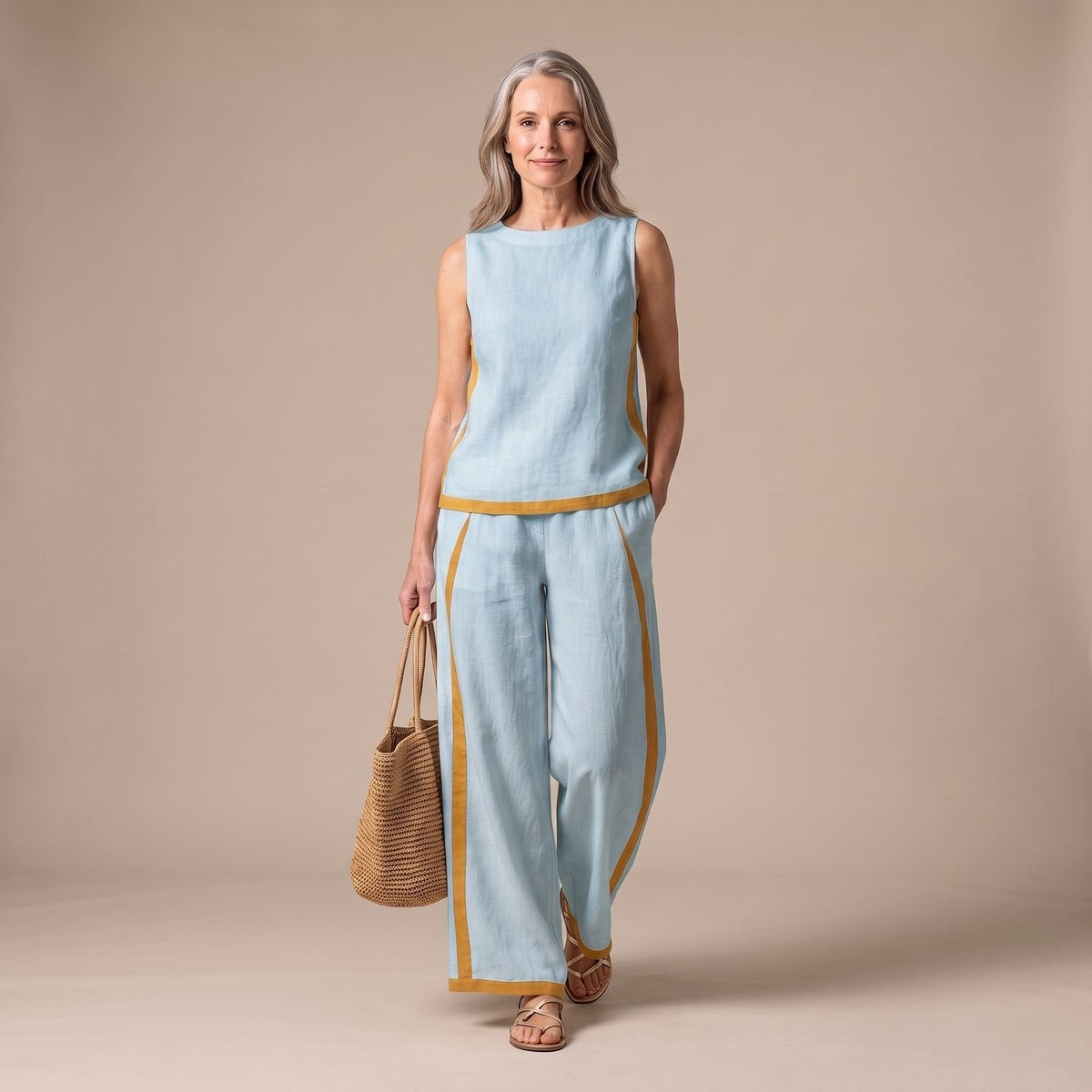 SERELLE set gestyled met sandalen voor een zomerse look
