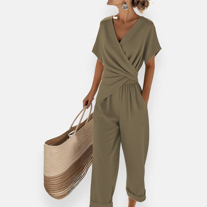 Iona | Elegante Dames Set met Kruismotief en V-hals voor Lente 1