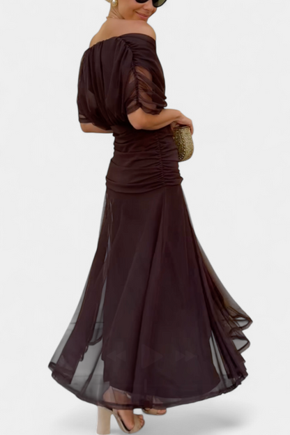 Isabella | Elegante Lange Damesjurk met V-hals voor Zomer en Feestelijke Gelegenheden 1