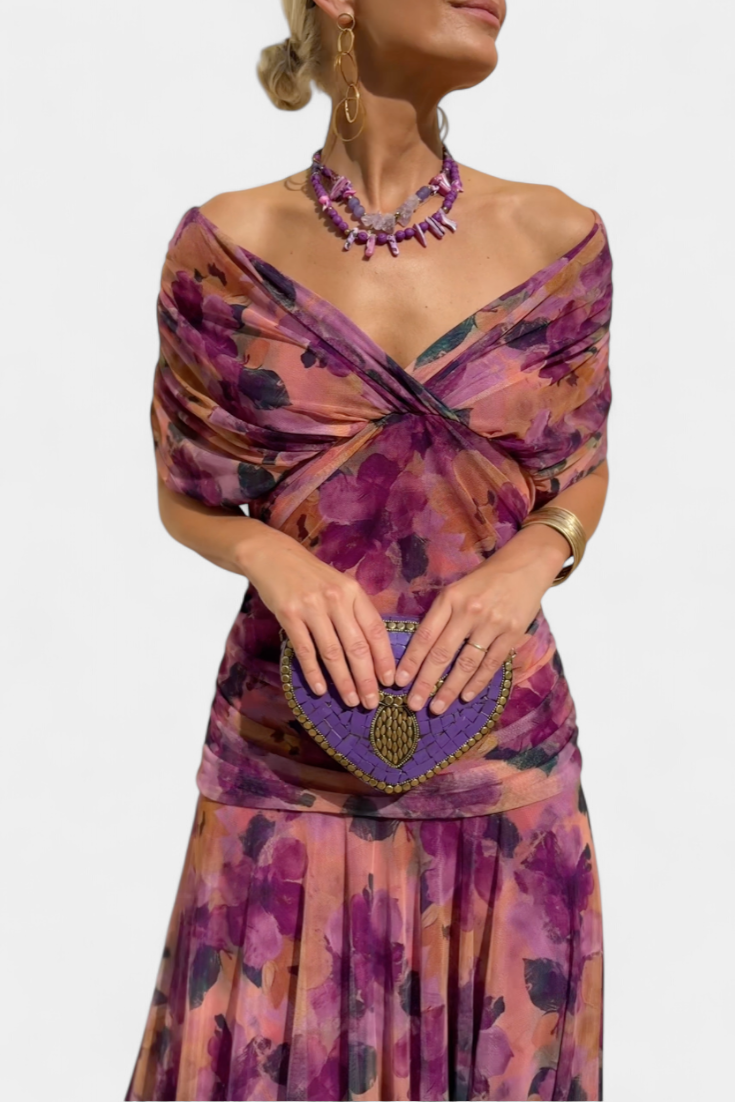 Isabella | Elegante Lange Damesjurk met V-hals voor Zomer en Feestelijke Gelegenheden 7