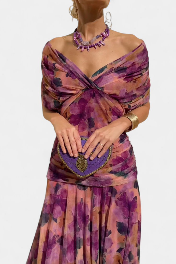 Isabella | Elegante Lange Damesjurk met V-hals voor Zomer en Feestelijke Gelegenheden 8