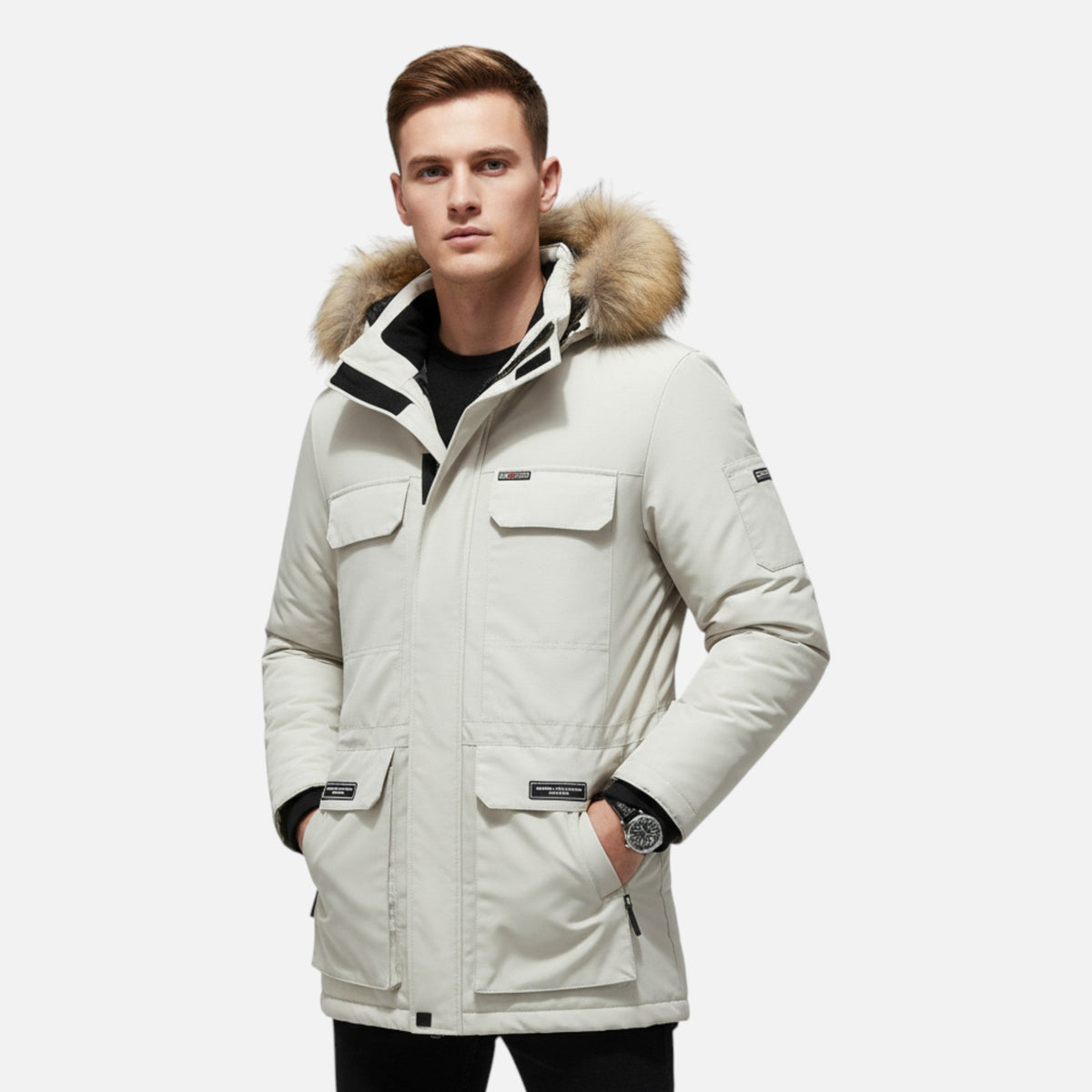 Jasper | Winterdonsparka voor Man met Capuchon en Fleecevoering 1