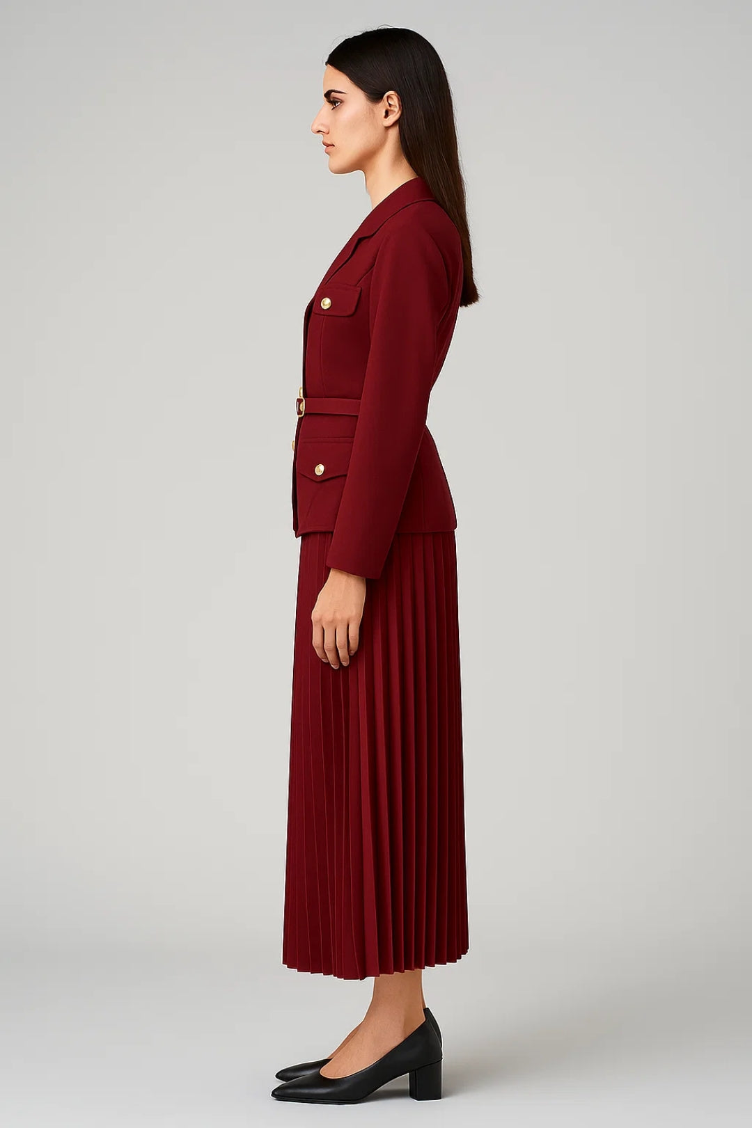 Lara | 2 Delige Set Dames met Blazer en Geplooide Rok voor Zomer 1