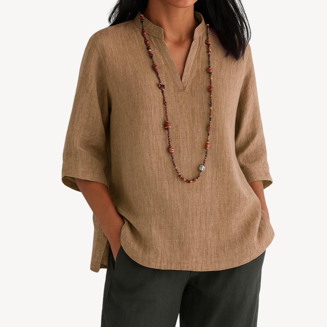 Lara | Casual Tuniek Blouse voor Dames in Luchtig Linnen voor Zomerdagen 1