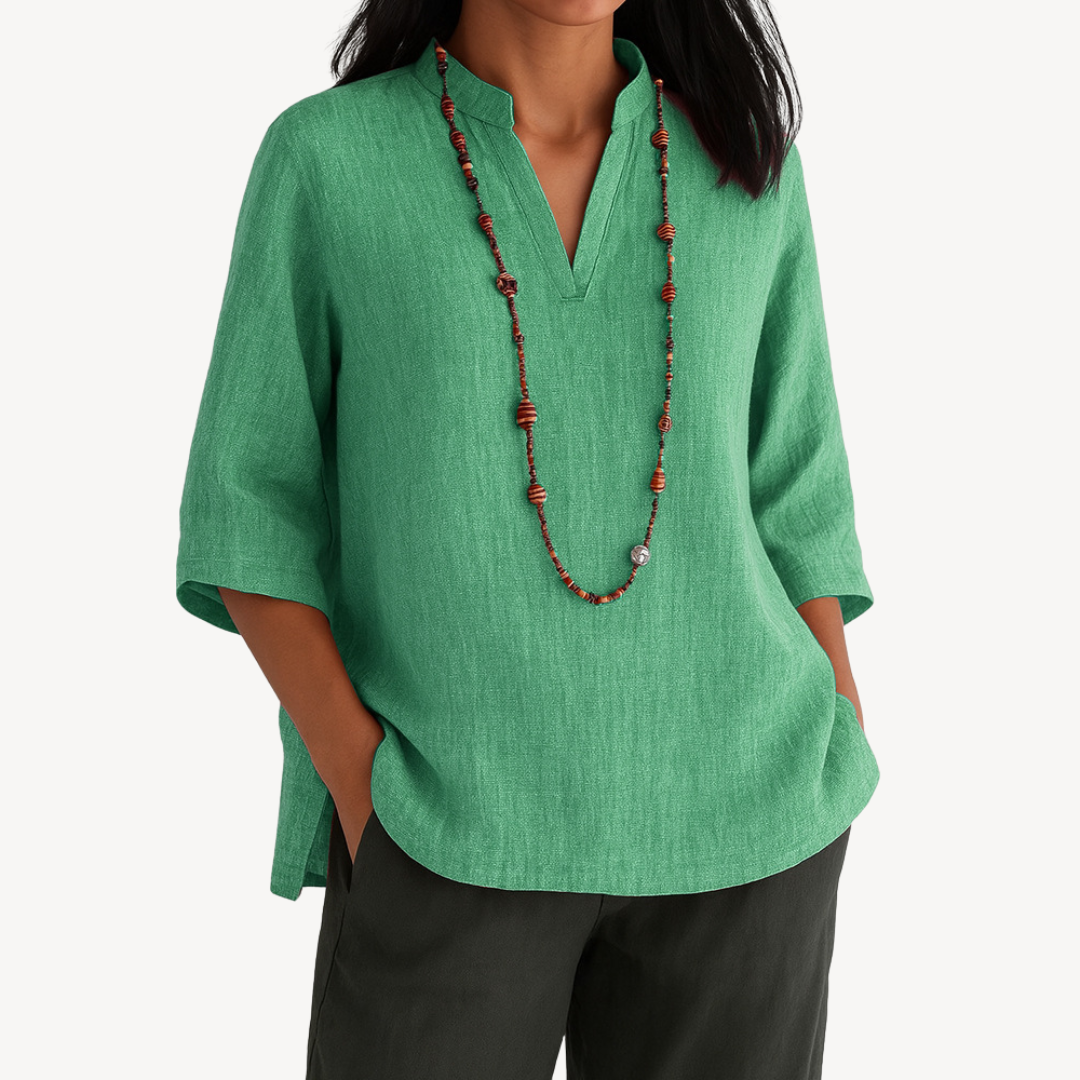 Lara | Casual Tuniek Blouse voor Dames in Luchtig Linnen voor Zomerdagen 2