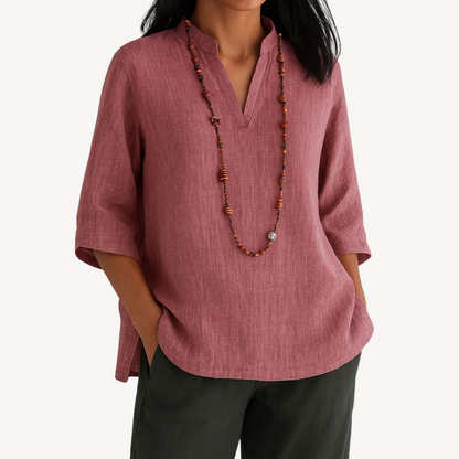 Lara | Casual Tuniek Blouse voor Dames in Luchtig Linnen voor Zomerdagen 3