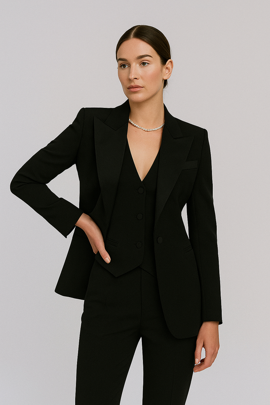 Lara | Driedelige Maatpakset voor Dames met Elegante Structuur voor Zomer 0
