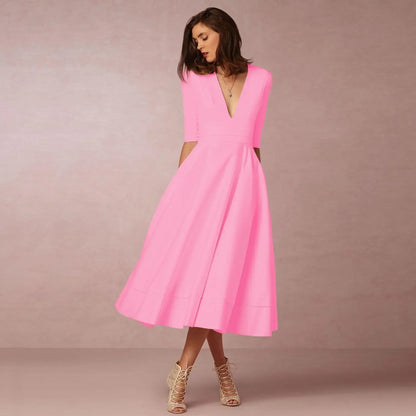 Lara | Elegante Midi-jurk voor Dames in Ivoor voor Zomeroutfits 11