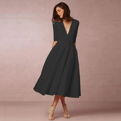 Lara | Elegante Midi-jurk voor Dames in Ivoor voor Zomeroutfits 5