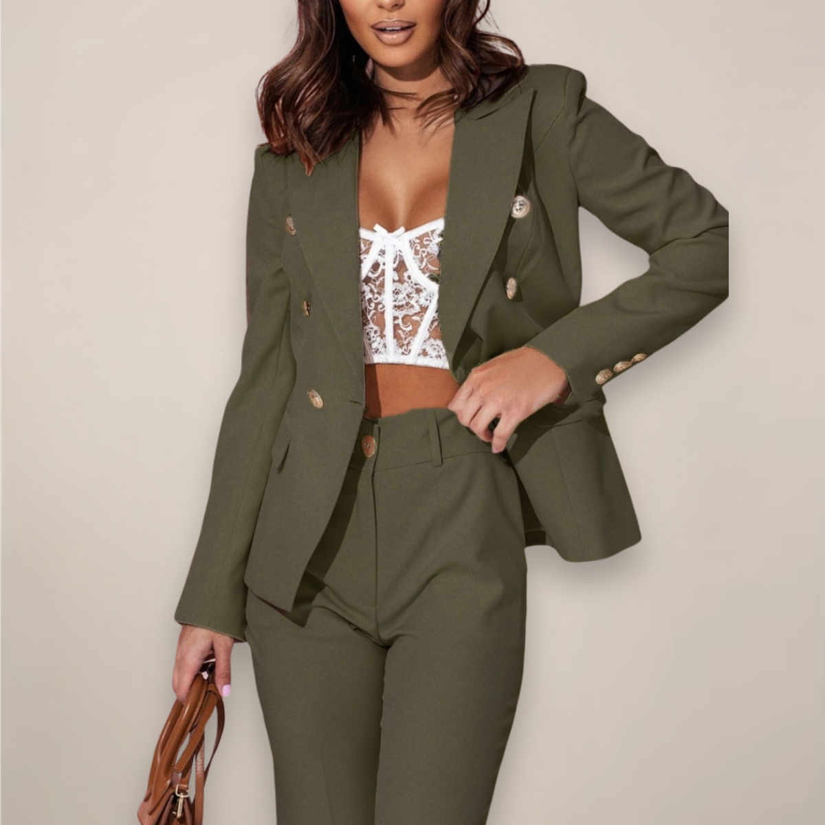 Lara | Tweedelige Blazer Set voor Dames met Elegante Pasvorm voor Zomer 5