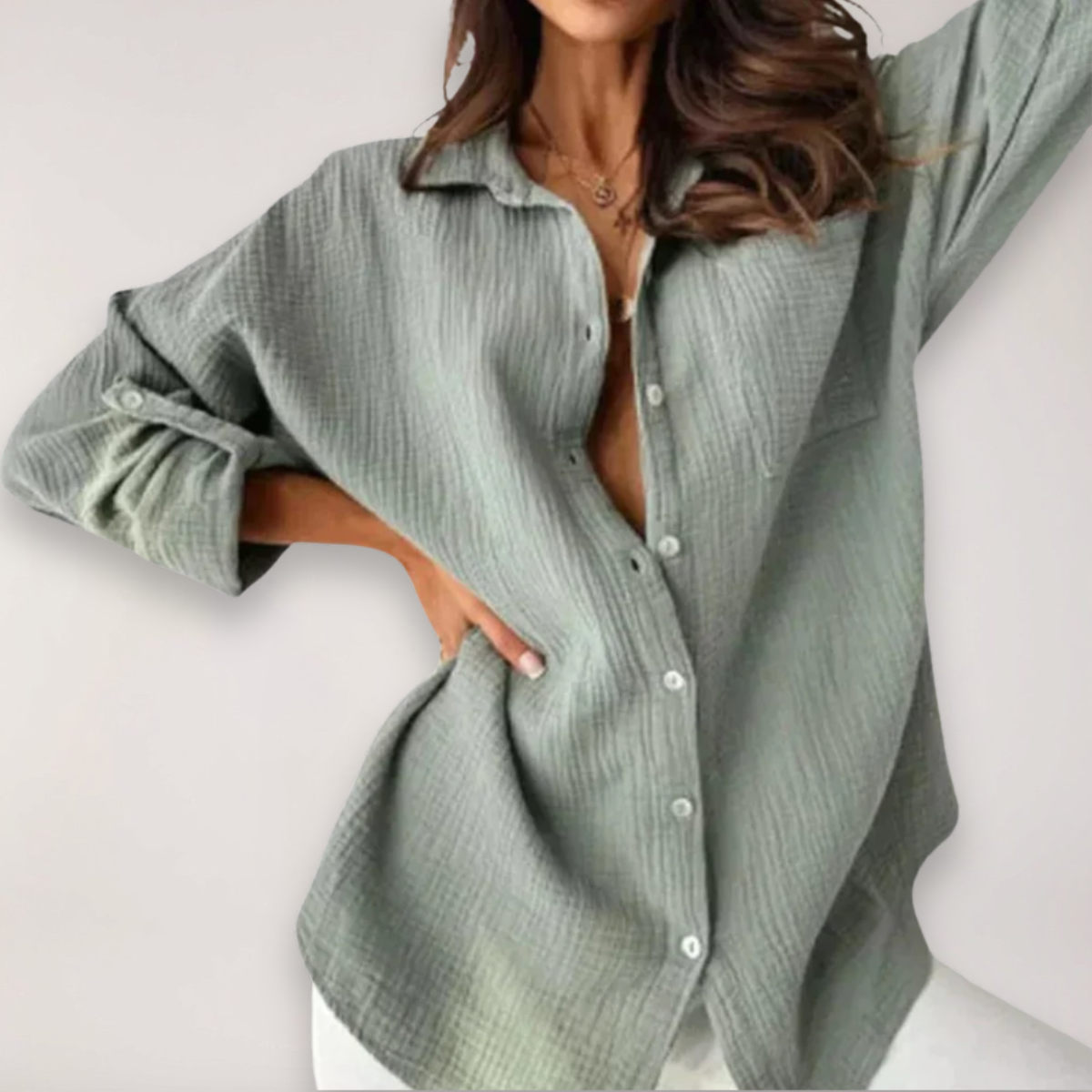 Lina | Oproloverhemd Met Knopen Voor Dames Voor Zomerstijl 1