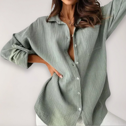 Lina | Oproloverhemd Met Knopen Voor Dames Voor Zomerstijl 1