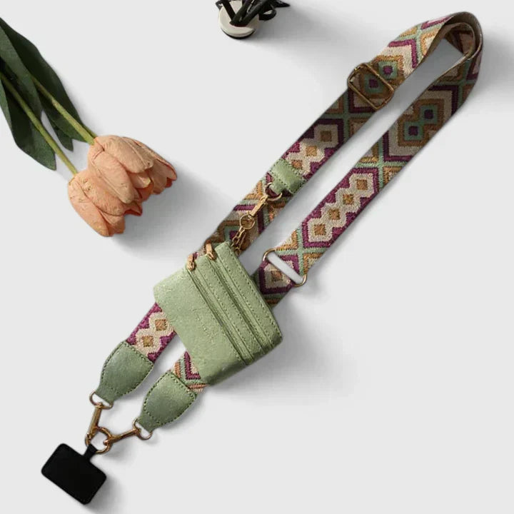 Lise | Crossbody Telefoonhoudertas met Verstelbare Riem voor Dames in Zwart, Beige of Roze 2