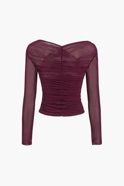 Lotte | Dames Top met Ruches en Lange Mouwen voor Zomer 3