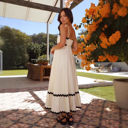 Lotte | Elegante Lange Zomerjurk met Spaghettibandjes voor Dames 3