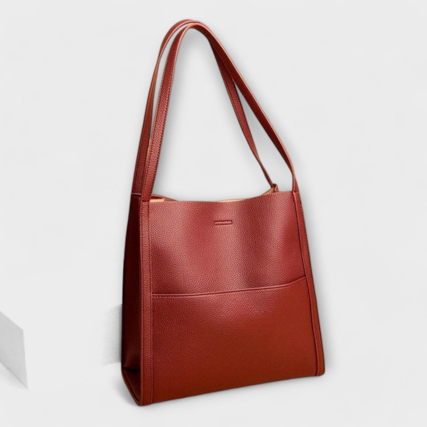 Lotte | Gestructureerde Leren Schoudertas Dames met Tijdloos Design 0