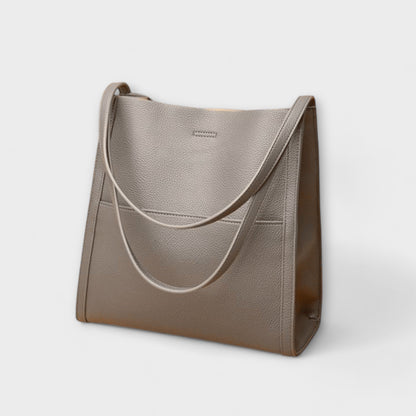 Lotte | Gestructureerde Leren Schoudertas Dames met Tijdloos Design 3