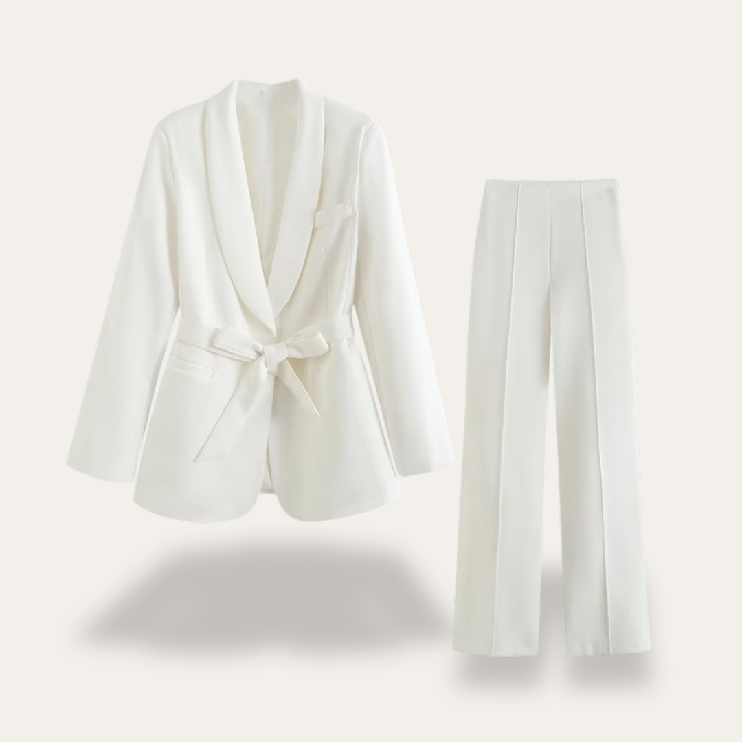 Lotte | Zomer Blazer en Wijde Pijpen Set voor Dames 4