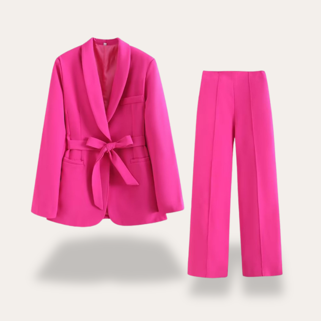 Lotte | Zomer Blazer en Wijde Pijpen Set voor Dames 6