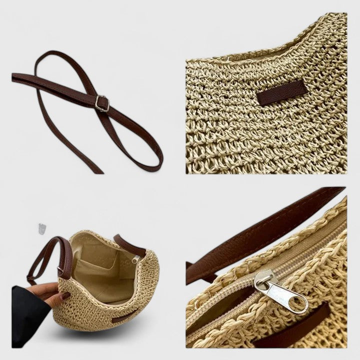 Lotte | Zomerse Schoudertas Dames met Geweven Detail en Comfortabele Schouderriem 5
