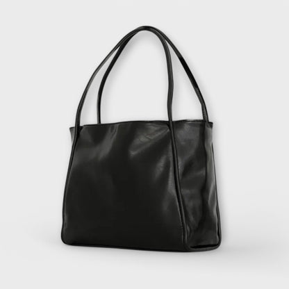 Lotte | Zwarte Dames Handtas van Kunstleer met Ruim Silhouet voor Zomergebruik 1