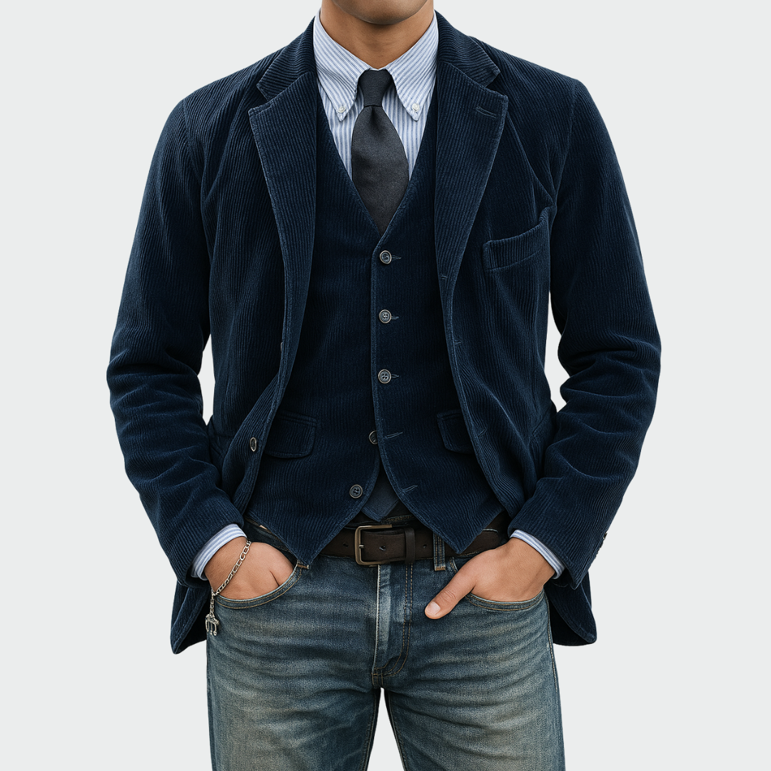 Luca | Elegante Blazer Heren met Vest voor Formele Gelegenheden 0