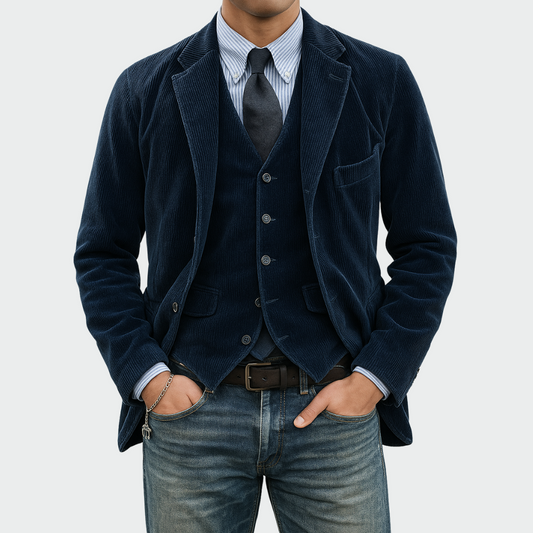 Luca | Elegante Blazer Heren met Vest voor Formele Gelegenheden 0