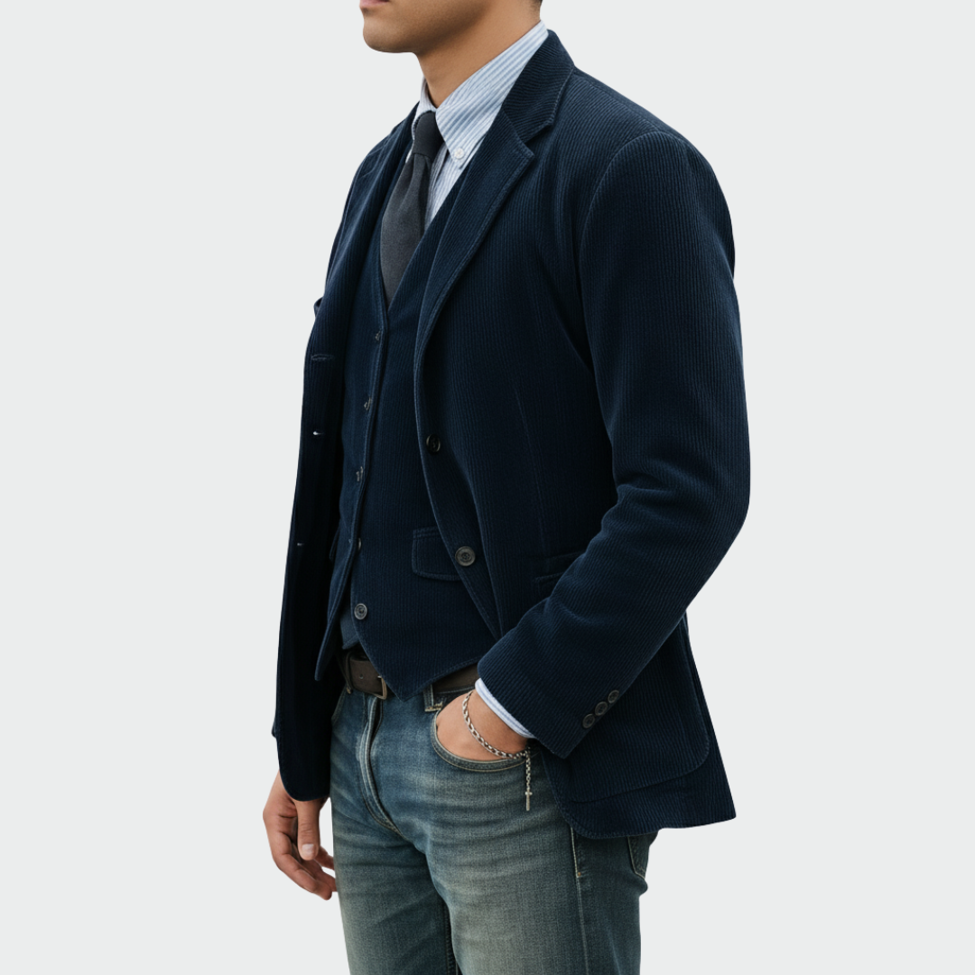 Luca | Elegante Blazer Heren met Vest voor Formele Gelegenheden 4