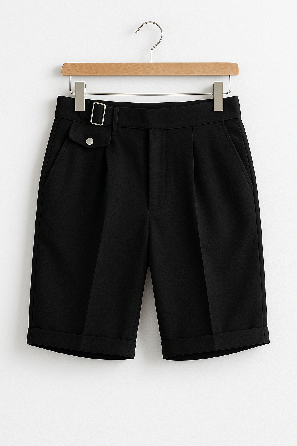 Luca | Geplooide Shorts met Gespen voor Heren 0