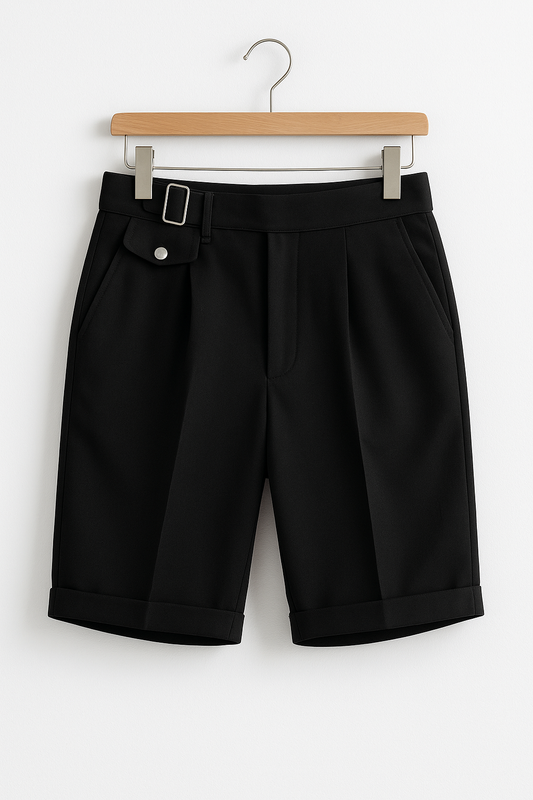 Luca | Geplooide Shorts met Gespen voor Heren 0