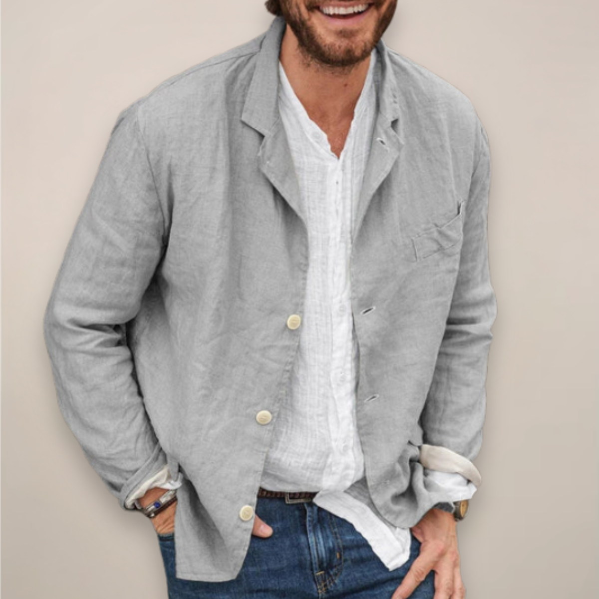Luca | Heren Blazer met Relaxte Pasvorm voor Zomer 1