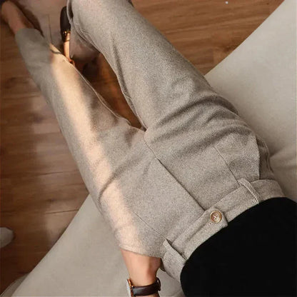Luca | Nette Heren Broek met Hoge Taille en Geplooide Details voor Zomer 1