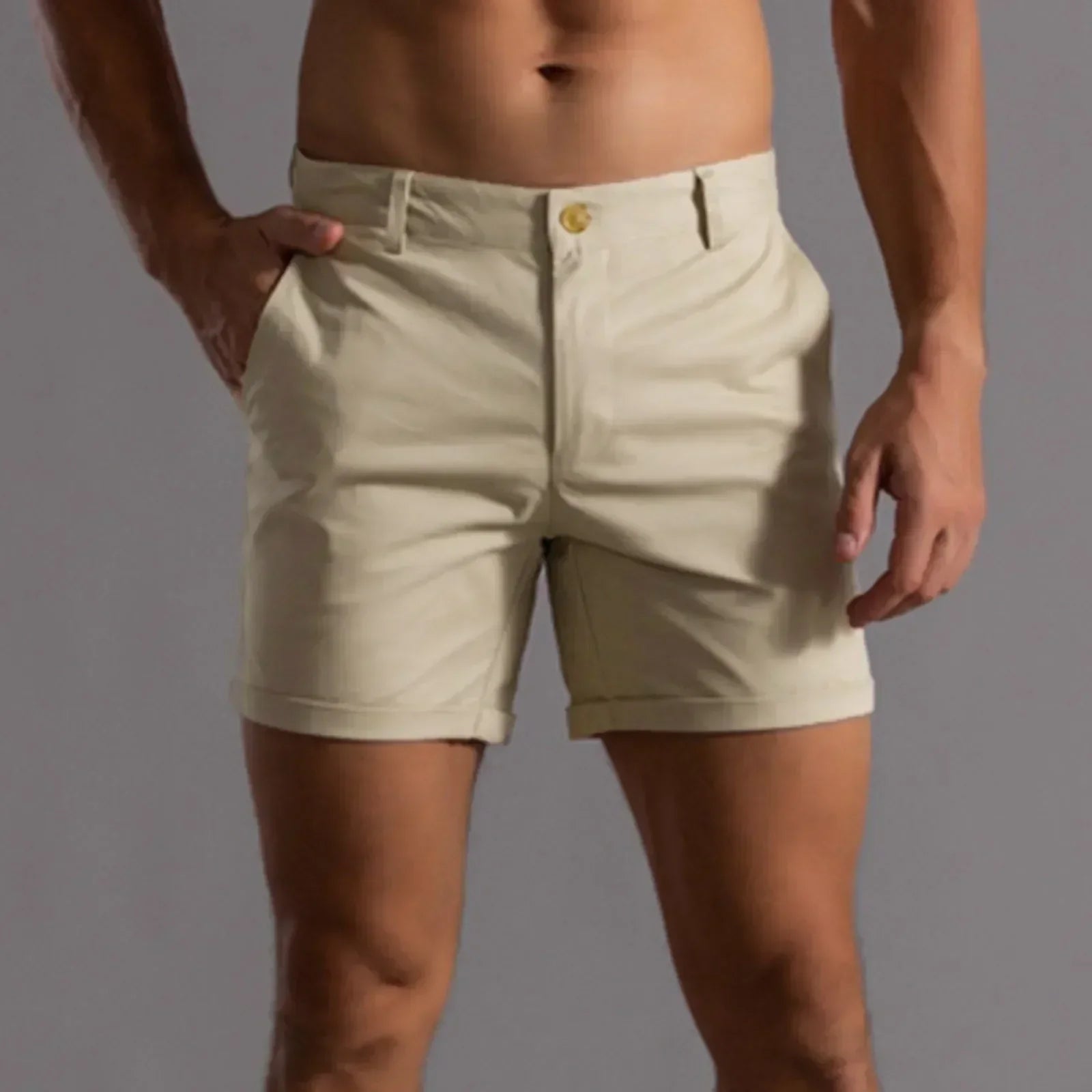 Luca | Slim Fit Chino Shorts voor Heren in Groen 1