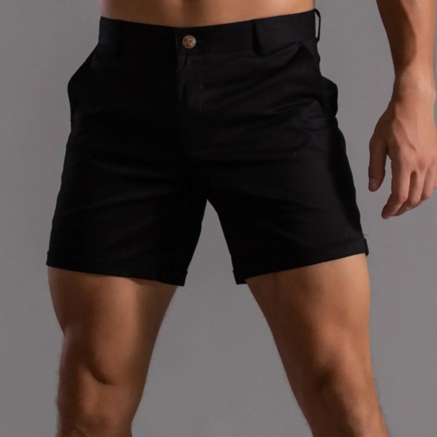 Luca | Slim Fit Chino Shorts voor Heren in Groen 4