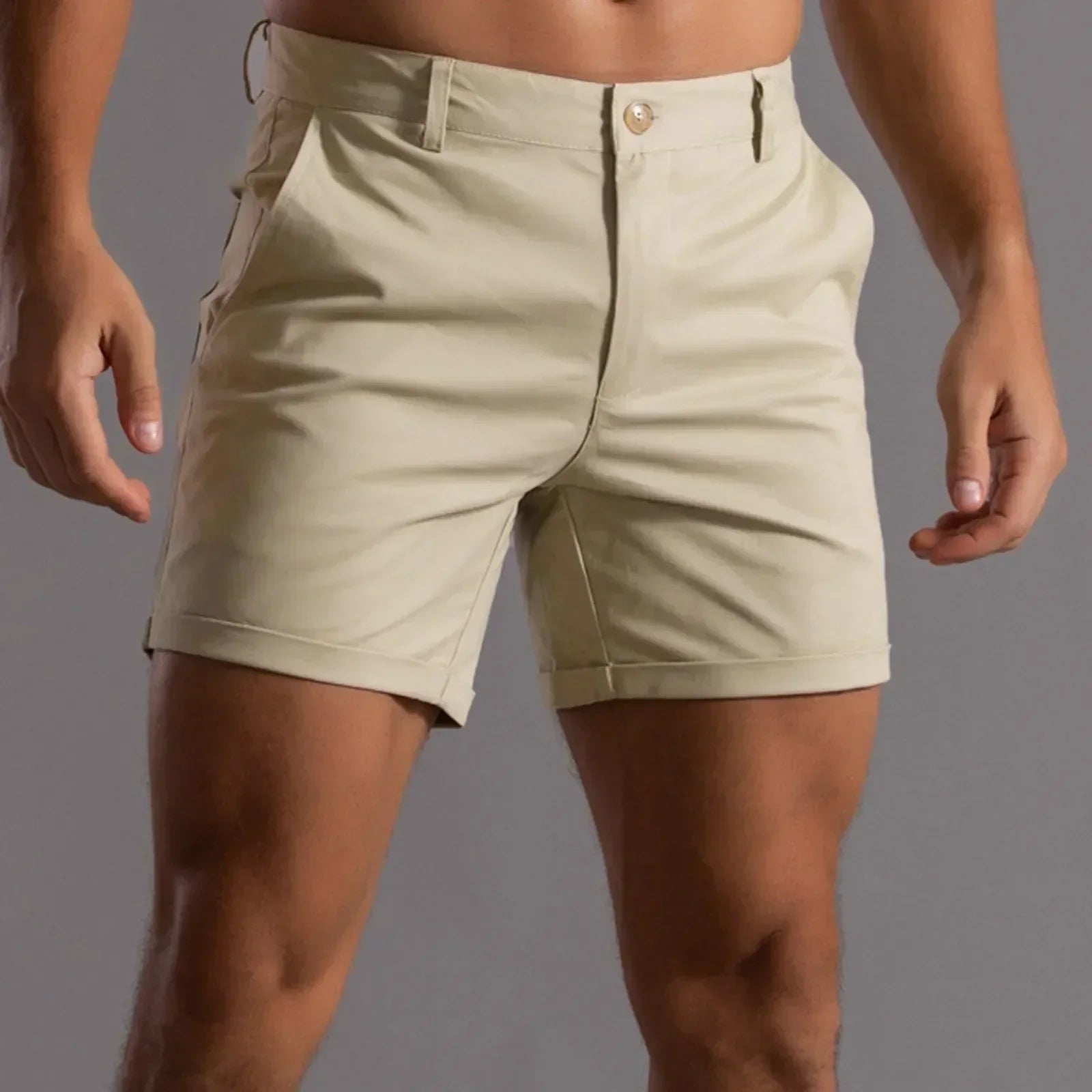 Luca | Slim Fit Chino Shorts voor Heren in Groen 6