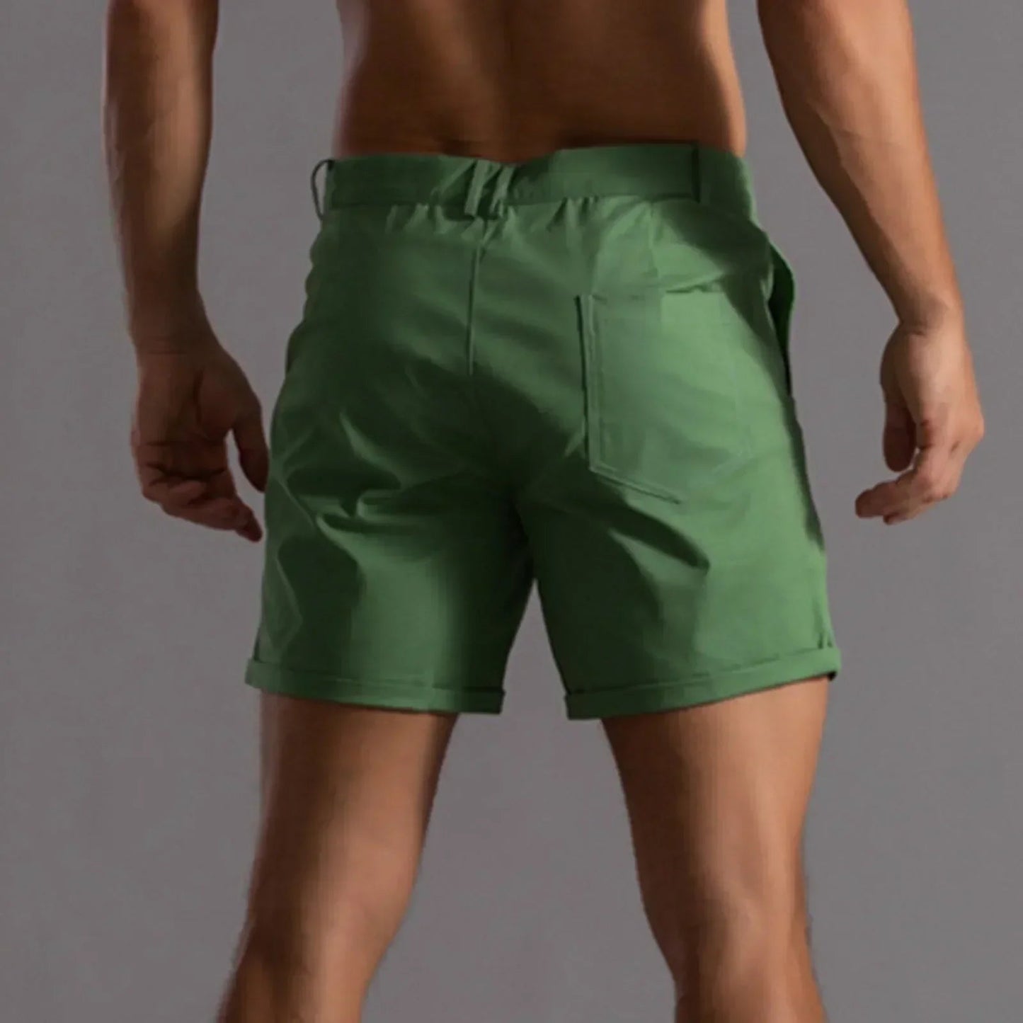 Luca | Slim Fit Chino Shorts voor Heren in Groen 7