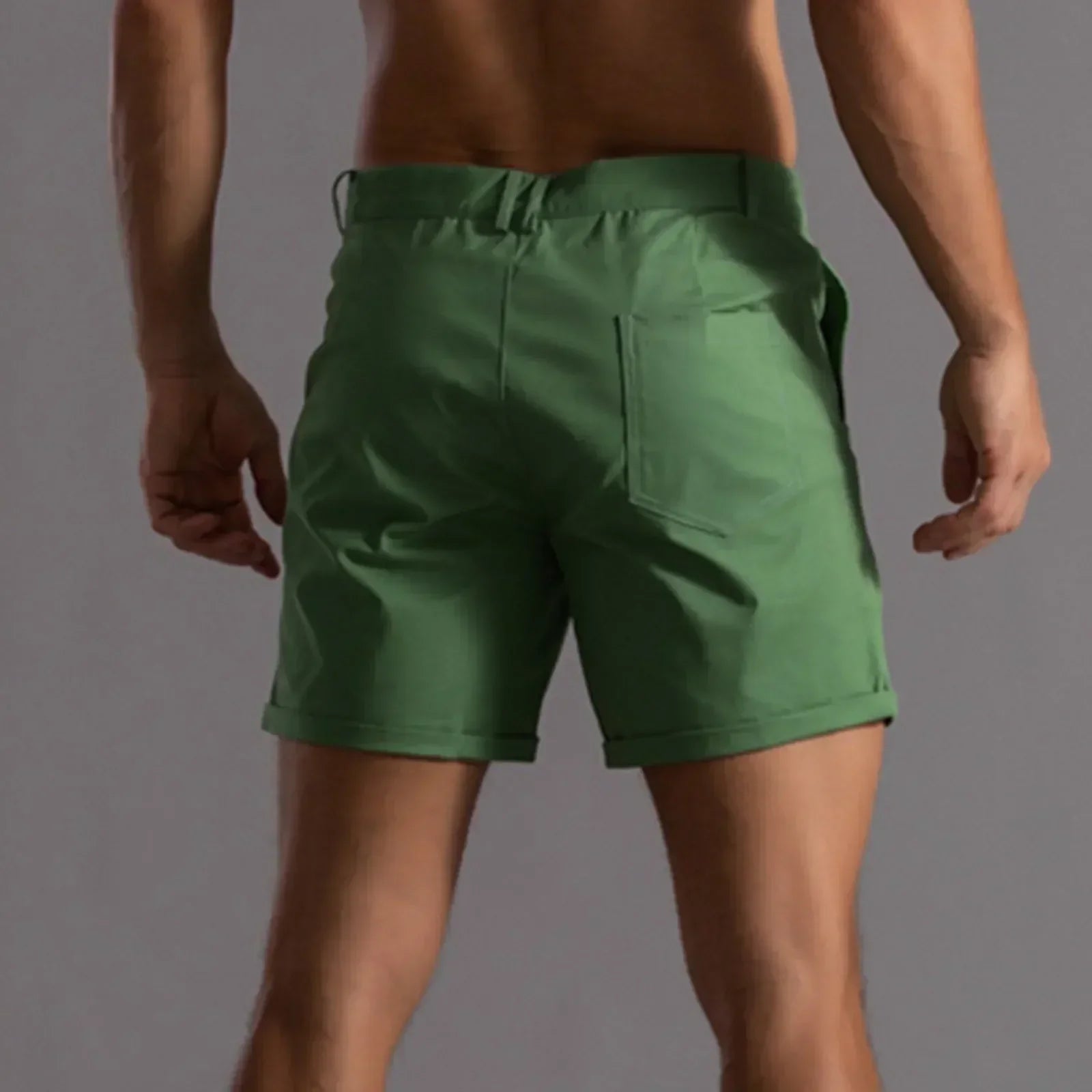 Luca | Slim Fit Chino Shorts voor Heren in Groen 7
