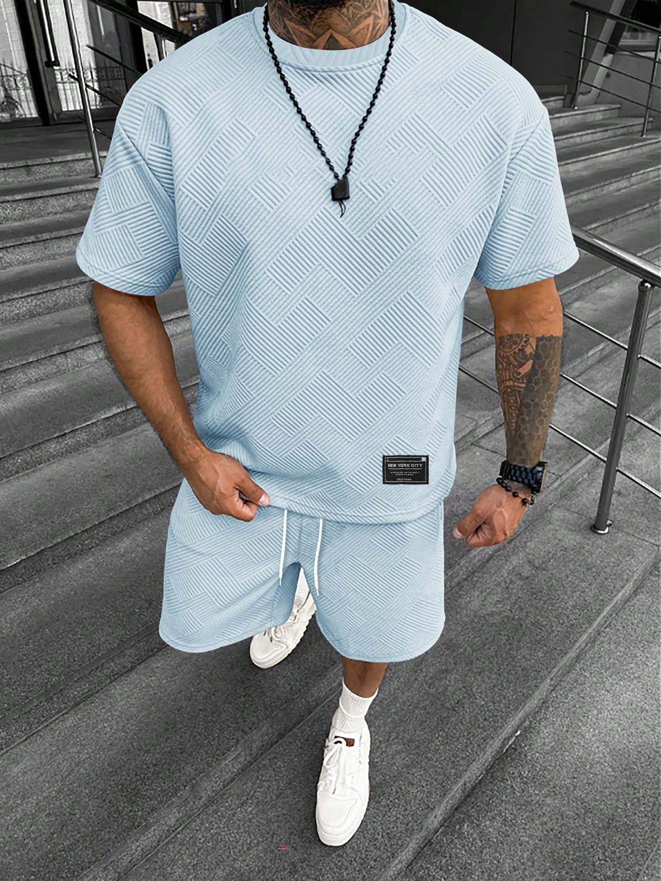 Luca | Zomerset met Oversized T-shirt en Sportieve Shorts voor Mannen 1