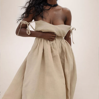 Luna | Elegante Midi-jurk met V-hals voor Dames Zomerjurkjes 1