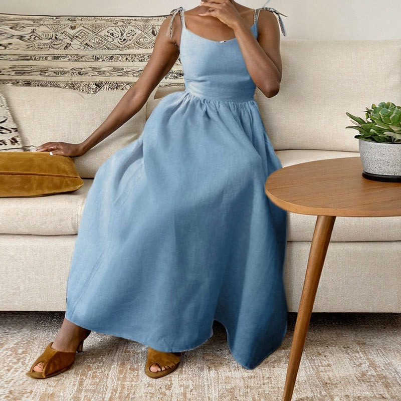 Luna | Elegante Midi-jurk met V-hals voor Dames Zomerjurkjes 3