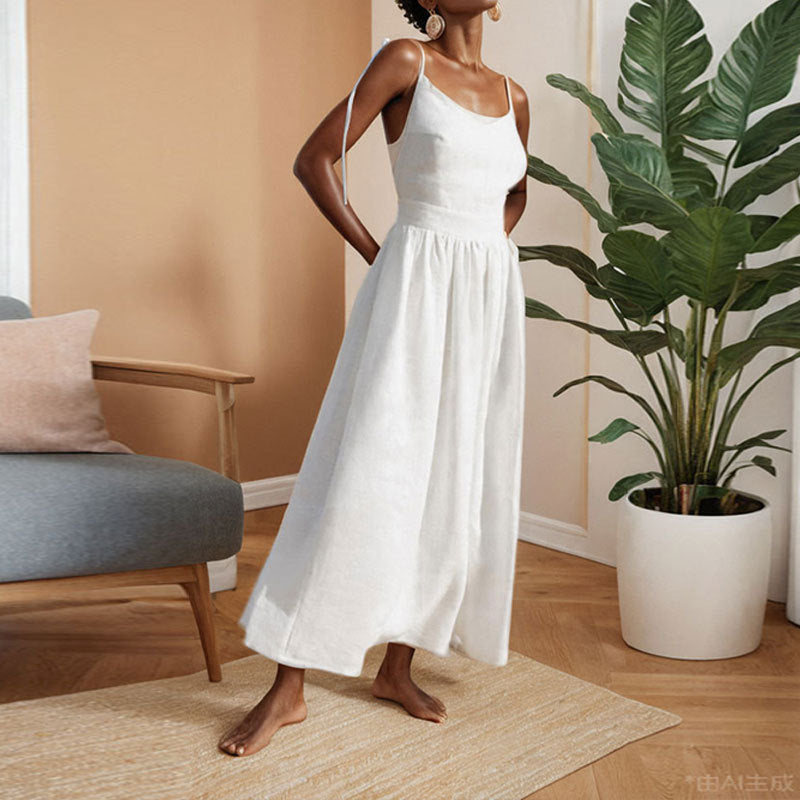 Luna | Elegante Midi-jurk met V-hals voor Dames Zomerjurkjes 4