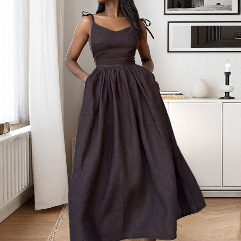 Luna | Elegante Midi-jurk met V-hals voor Dames Zomerjurkjes 7