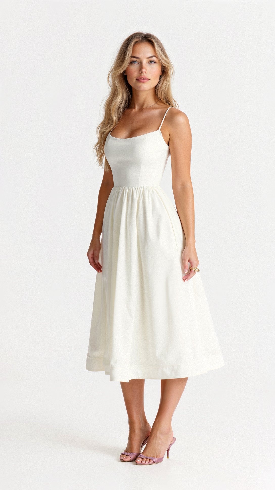 Sophie | A-lijn Midi-jurk voor Dames met Elegante Ascot-stijl 1