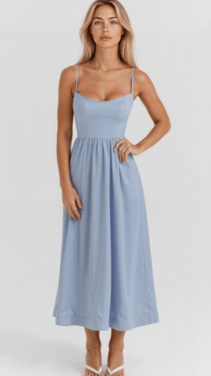 Sophie | A-lijn Midi-jurk voor Dames met Elegante Ascot-stijl 3