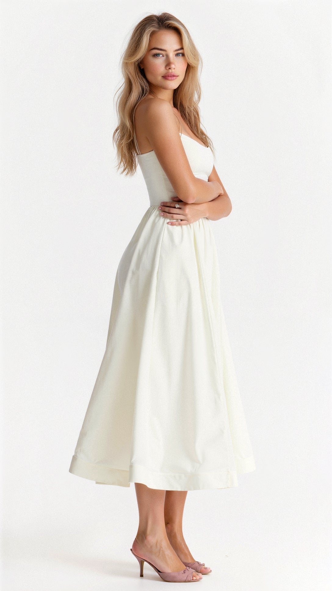 Sophie | A-lijn Midi-jurk voor Dames met Elegante Ascot-stijl 4