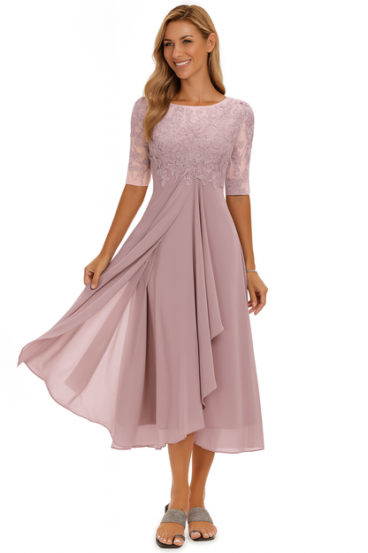 Sophie | A-lijn Midi-jurk voor Dames met Kanten Details voor Zomeruitjes 1