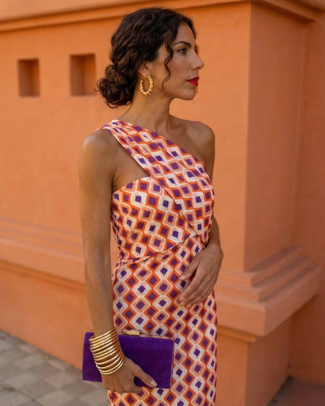 Sophie | Asymmetrische Zomerjurk voor Dames met Eén Schouder en Midi-Lengte 3