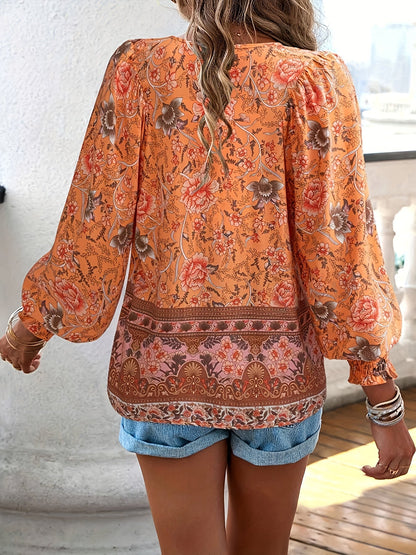 Sophie | Bloemenstrik Shirt met Lantaarnmouwen voor Dames met Ademend Polyester 6